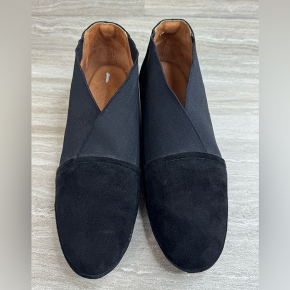 L’Amour Des Pieds Bowen Suede & Elastic Slip On Wedge Booties Size 9 - Picture 13 of 14